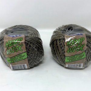 Hemp Wick Organic Hemp & Bees Wax - 2 Spools = (200 Ft)